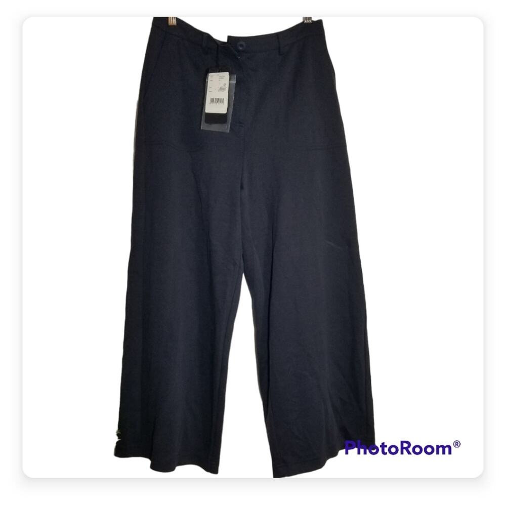 NWT Weekend MaxMara Navy Blue Jersey Trousers Pants Women's Size XL Luxury